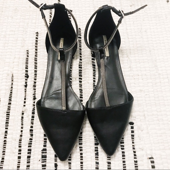 Zara Shoes - Zara Flats with chain T strap detail